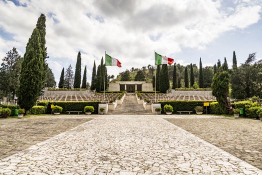 Monument of the Italian soldiers died in Mignano Montelungo near Cassino 