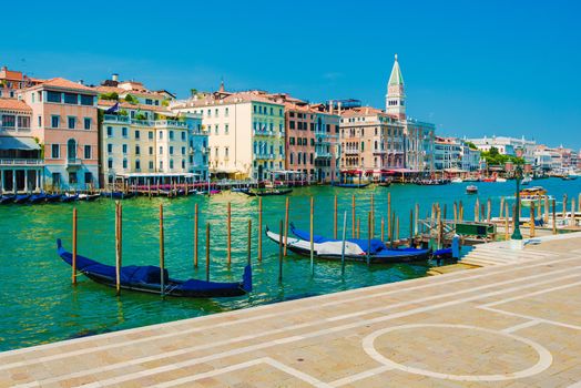 World Famous Grand Canal in the Venice, Italy. Italian Architecture. Europe.