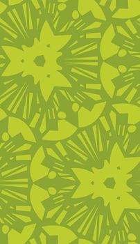 Seamless green starburst floral background wallpaper pattern