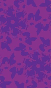 Seamless purple background pattern of talking heads