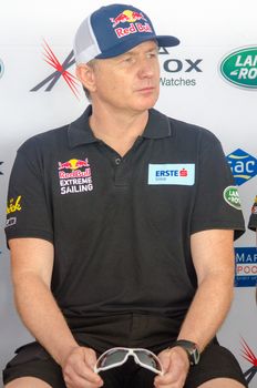 AUSTRALIA, Sydney: The Extreme Sailing Series has kicked off with a press conference in Sydney on December 10, 2015. The racing takes place over four days from 10-13 December, 2015. Roman Hagara pictured.