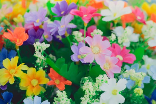 The background image of the colorful flowers, background nature