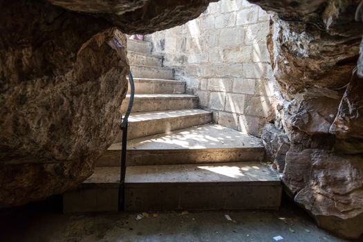 Inside view of cave, the seven sleepers in Tarsus Mersin, Turkey. Seven sleepers are believed to sleep for 309 years here.