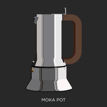 The moka pot, Italian Coffee Maker or Coffee percolator, is a stove-top or electric coffee maker that produces coffee by passing boiling water pressurized by steam through ground coffee.