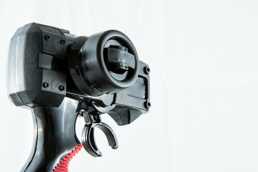 Pistol grip style remote for an RC car that is quite fast