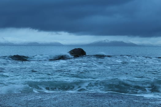 stone in the sea