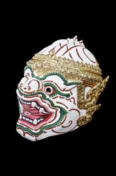 Thai traditional actor's mask, Male masked dance drama of Thailand, Hua Khon