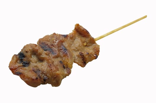 Thai-style roasted pork, grilled pork, pork steak, barbecue pork on skewers