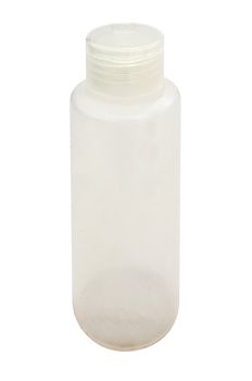 White blank plastic bottle for cosmetic, shampoo, liquid