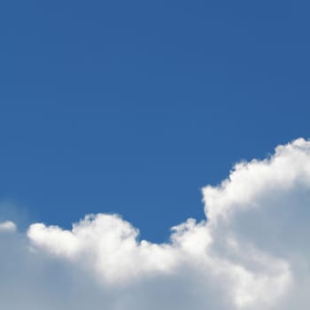 View white cloud with blue sky background