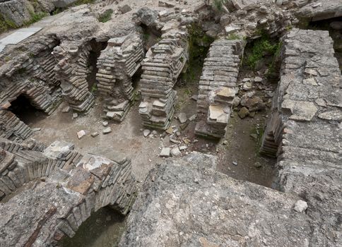 Remains of Complex of Roman Baths at Perga in Turkey