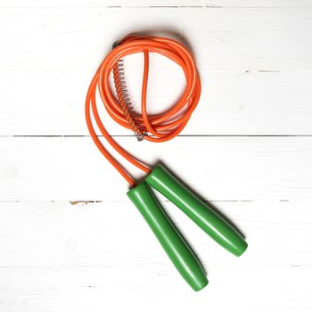 jumping rope on white wood table