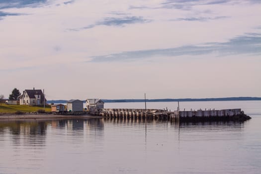 An empty pier waiting for the lobster boats to come home