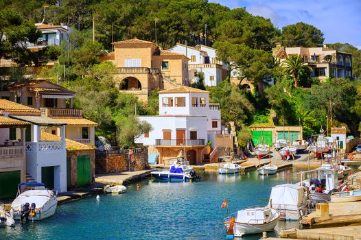 Cala Figuera, attractive little town on southern coast of Mallorca island, Spain