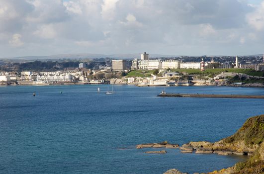 Views around Plymouth Sound, the Hoe and historic buildings.