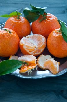 Mandarin orange fruit typical of winter, italy