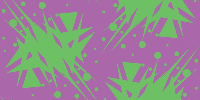Abstract seamless background pattern of shattered green triangles