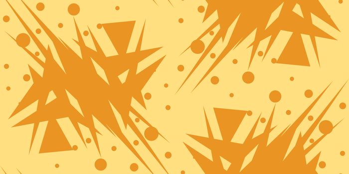 Seamless background pattern of yellow shattered triangles