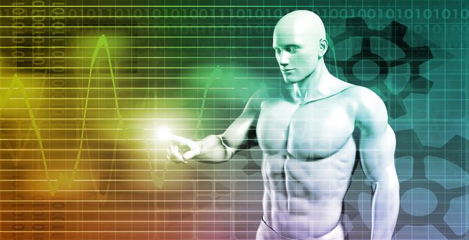 Technology Theme or Themed Background with Binary Data