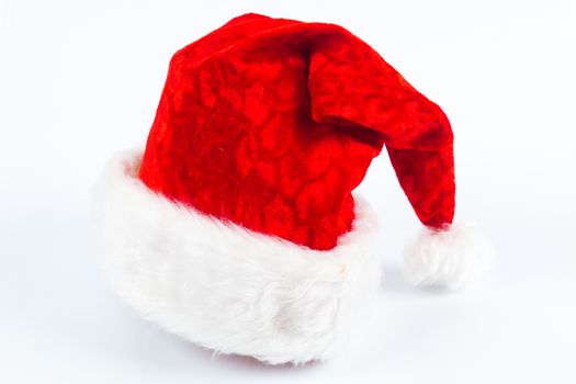 Santa Claus hat on white background