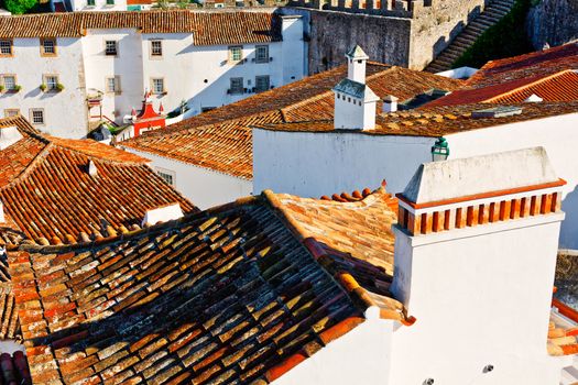 View to Historic Center City of Obidos in Portugal