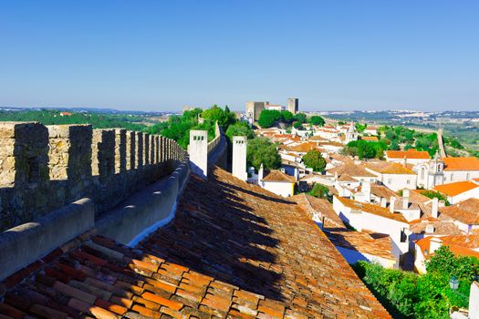 View to Historic Center City of Obidos in Portugal