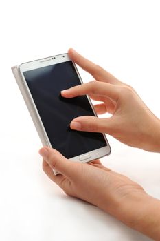Smartphone holding in hands