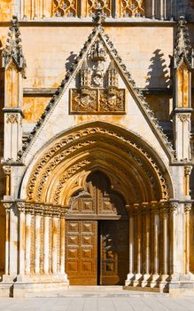 Detail of Portal of the Church in the Portugal City of Batalha