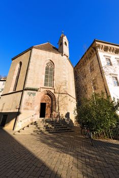 Chapel of Santa Barbara (St. Barbara) 1450. Merano, Bolzano, Trentino Alto Adige, Italy