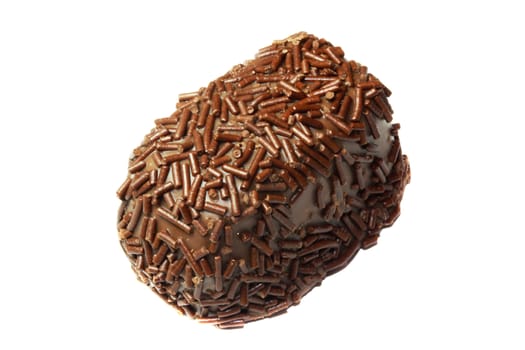 Close up of single chocolate candy