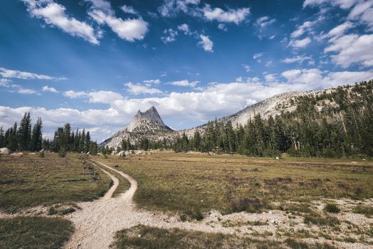 Mountain landscape in the Sierra Nevada mountains, California