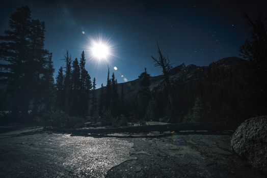 Mountain landscape in the Sierra Nevada mountains, California