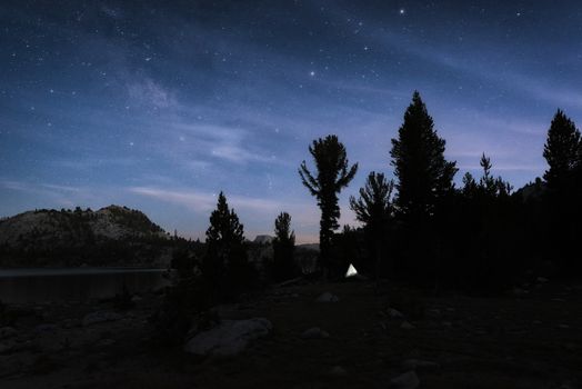 Mountain landscape in the Sierra Nevada mountains, California