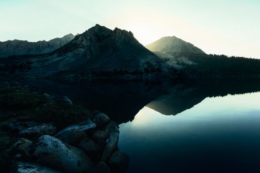 Mountain landscape in the Sierra Nevada mountains, California