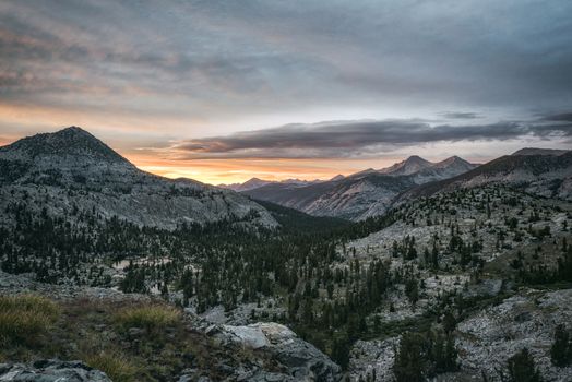 Mountain landscape in the Sierra Nevada mountains, California