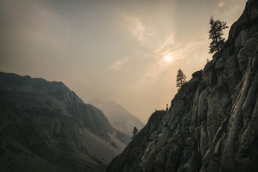 Mountain landscape in the Sierra Nevada mountains, California