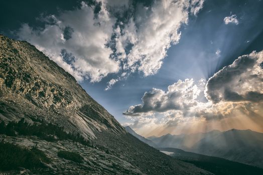 Mountain landscape in the Sierra Nevada mountains, California