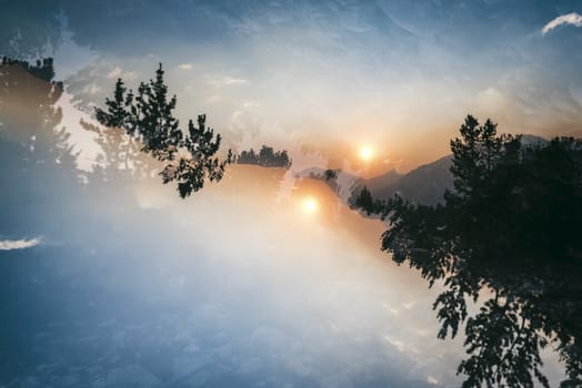 Mountain landscape in the Sierra Nevada mountains, California