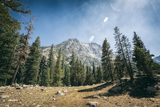 Mountain landscape in the Sierra Nevada mountains, California