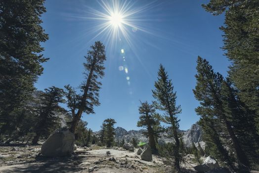 Mountain landscape in the Sierra Nevada mountains, California