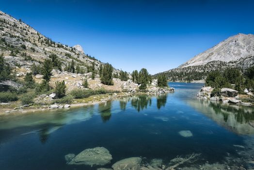 Mountain landscape in the Sierra Nevada mountains, California