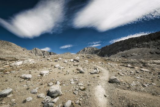 Mountain landscape in the Sierra Nevada mountains, California