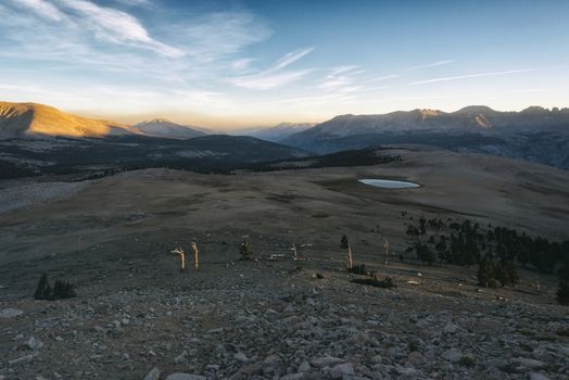 Mountain landscape in the Sierra Nevada mountains, California