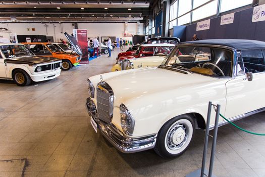 VERONA, ITALY - MAY 9: The municipality of Verona organizes a free gathering of sports and antique cars in Verona on Saturday, May 9, 2015.
Are exposed the most beautiful cars in the world.