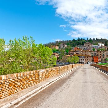 View to Historic Center City of Todi in Italy