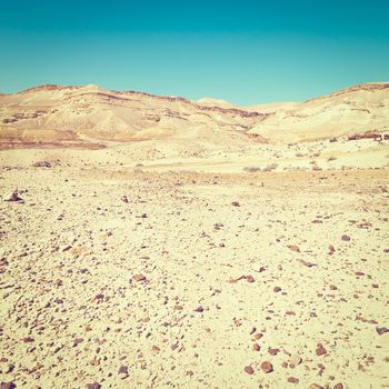 Rocky Hills of the Negev Desert in Israel, Instagram Effect