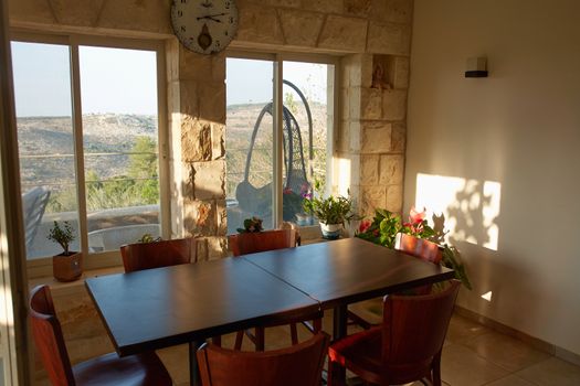 Interior design image of a beautiful classical country style dining room