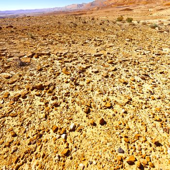 Rocky Hills of the Negev Desert in Israel at Sunset