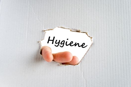 Hygiene text concept isolated over white background