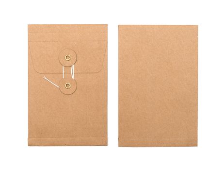 brown envelope isolated on the white background